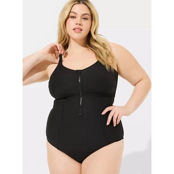 torrid Other - Torrid Corset Shape Swim One Piece Black Wire Free Swimsuit Plus Size 4X 4